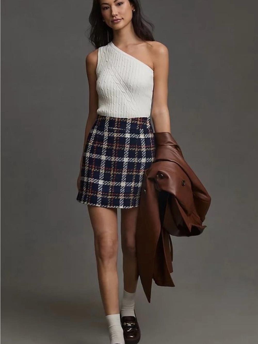 Favorite Daughter The First Wife Plaid Mini Skirt